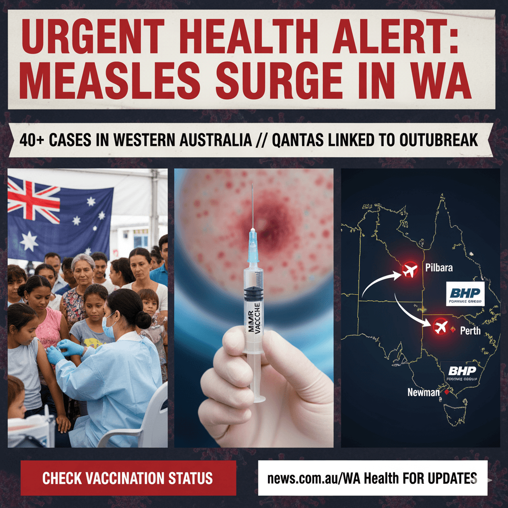 A red "BREAKING NEWS" graphic with a world map background, featuring Australia prominently, and the news.com.au logo in the corner.