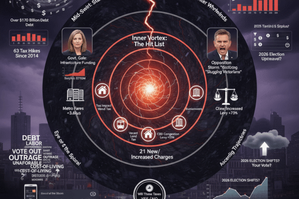 Line chart showing Victoria's net state debt rising from approximately $155 billion in 2025 to $194 billion by 2028–29, with GSP ratio peaking at 25.2%